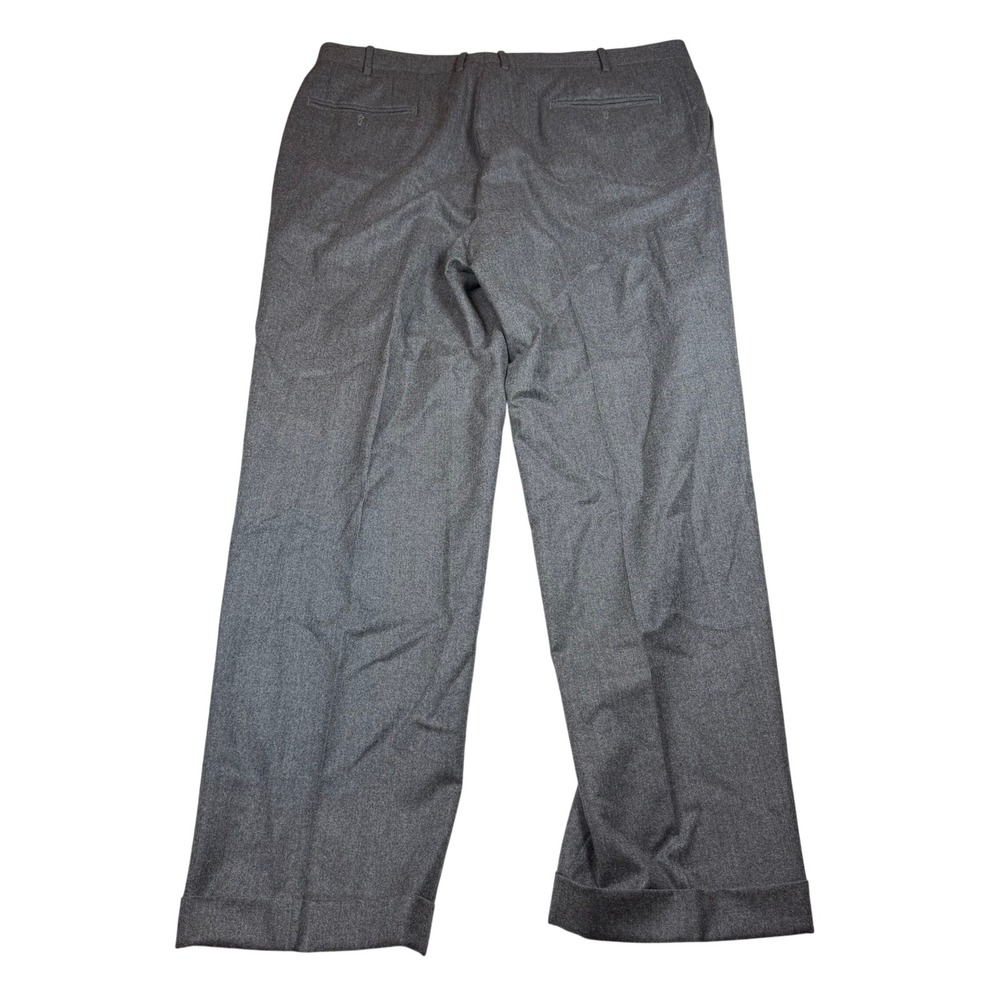 Canali 1934 Mens Charcoal Gray 100% Wool Pleated Cuffed Dress Pants 40 x 30